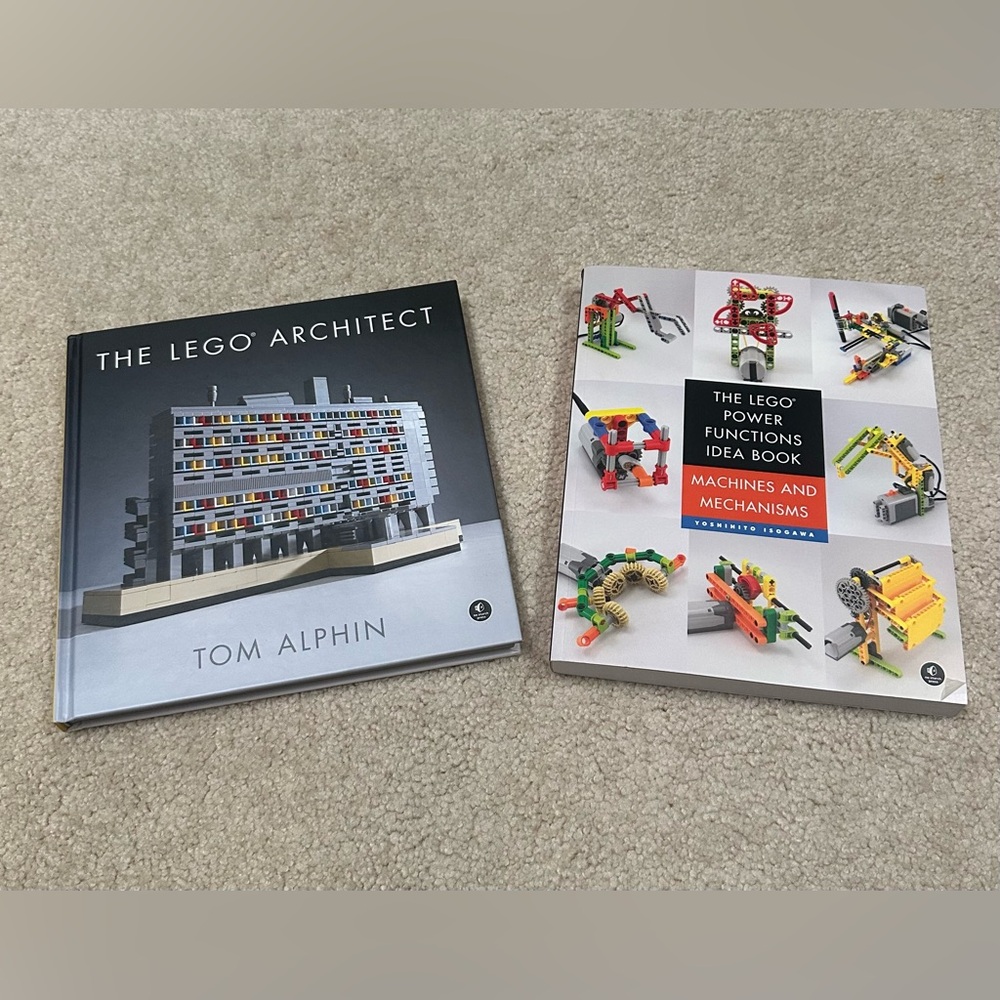LEGO Books Lot (2) The LEGO Architect and LEGO Machines and Mechanisms Books